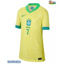 Brasil Vinicius Junior #7 Hjemmedrakt Dame Copa America 2024 Kortermet